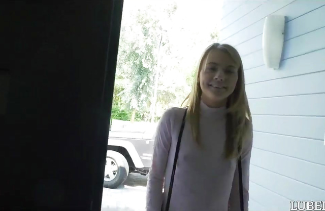 My sister’s sexy friend felt every drop of creampie pouring out of her petite little body