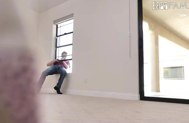 My whore of a stepsister couldn’t get enough of my cock when I got stuck in the window