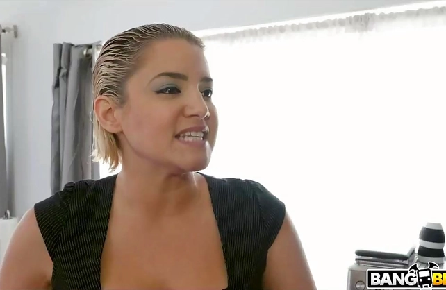 Blonde teen can’t stop squirting all over the kitchen while getting fucked by her brother