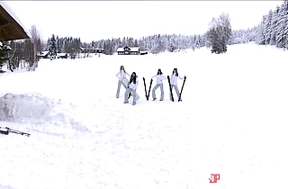 Sexy blondes on skis are getting horny and need some dick at the Olympic games
