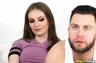 These two beautiful naked girls fight over this guy’s big fat cock