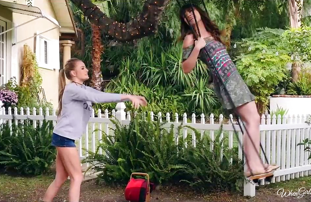 I love having hot lesbian sex in the yard with my best friend and lover