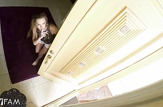 My dirty stepdaughter made me fuck her after I cock blocked her boyfriend