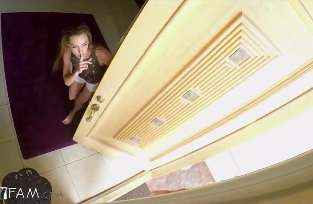My dirty stepdaughter made me fuck her after I cock blocked her boyfriend