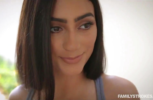 Sneaky fucking sexy stepsister behind her father’s back!