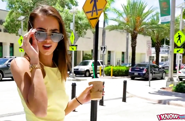 This sexy teen likes big cocks, blowjobs and public sex as much as she likes cash!