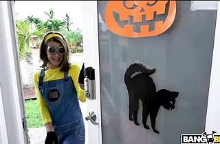 It’s Halloween day and this sexy teen is ready to get some treats and turn tricks!