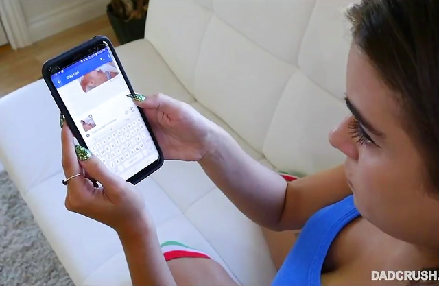 Fucking my sexy stepdaughter after sending me her nude pictures by mistake!