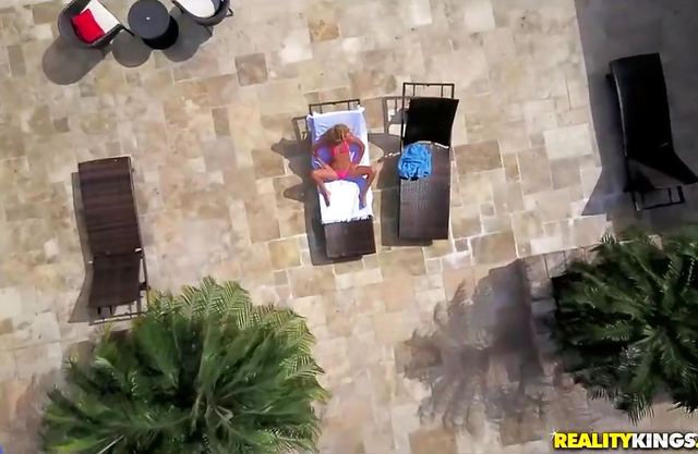 Hot teen seduces the pool boy so she can suck and fuck his big hard cock