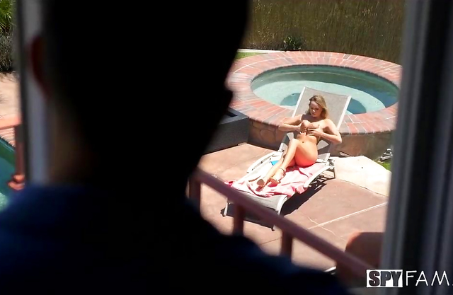My horny sister lets me bang her after seeing her sunbathing totally naked!