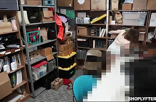 Sex or jail for this sexy shoplifting slut caught stealing by a horny security officer!