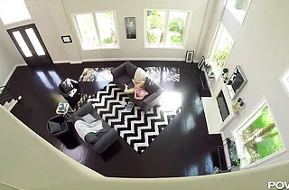 Banging my stepsis after finding her playing with her pussy in the living room!
