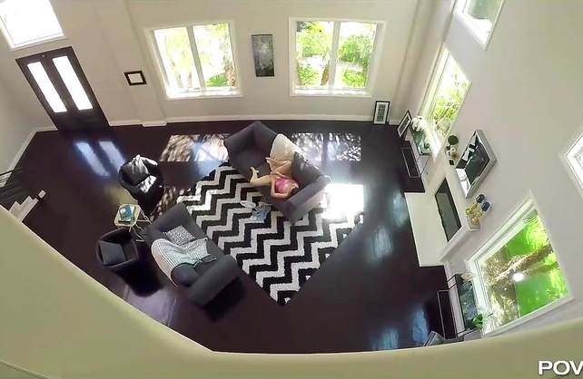 Banging my stepsis after finding her playing with her pussy in the living room!
