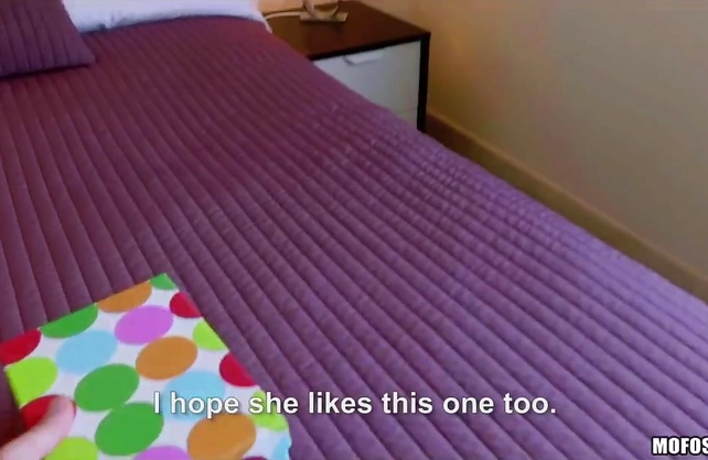 Our maid liked the sexy lingerie I left out for her as a gift and let me fuck her