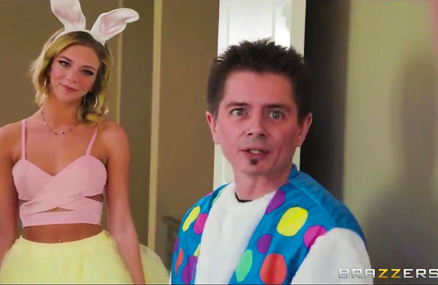 My stepsister dressed like a bunny and I fucked her on our Easter egg hunt tradition!