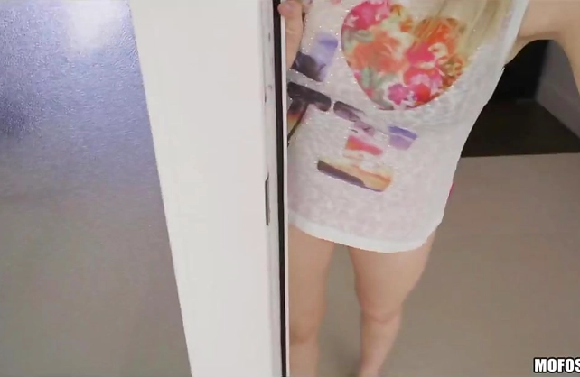 Trying hard to fuck my sexy girlfriend with her mom in the house!