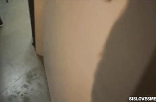 My stepsis made me fuck her after catching her naked with my laptop!