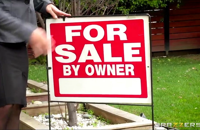 This babe just got her real estate license and she’s ready to make her first big sale with two cocks in her cunt and ass