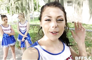 My cheerleader friends and I make a very special visit to our coach!
