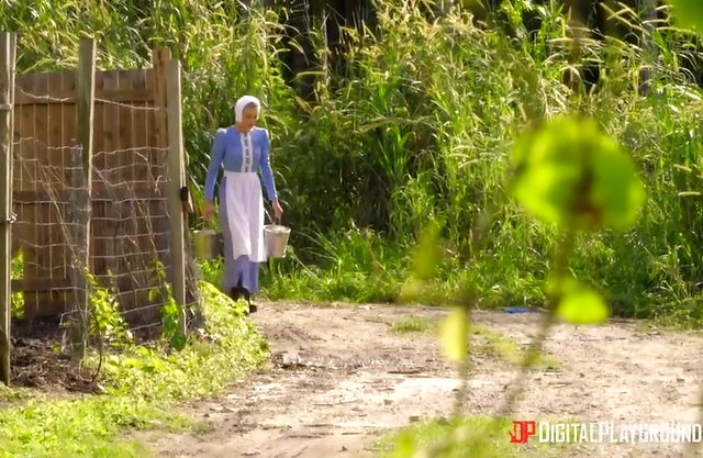 Amish girl Riley keeps her virginity by letting fuck her in the ass!
