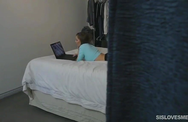 Fucking my hot stepsister after catching her watching porn on my laptop
