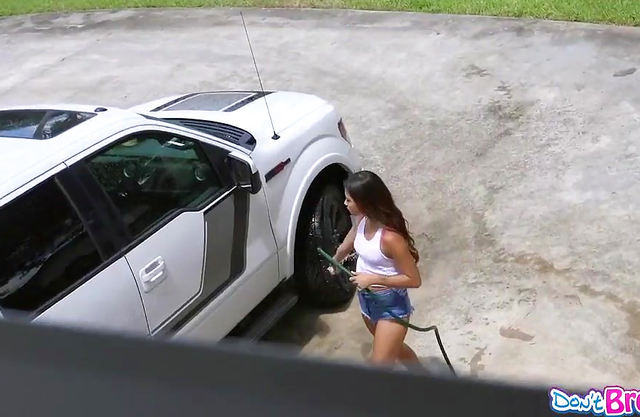 Neighbor`s daughter gives me a blowjob after a $100 donation!