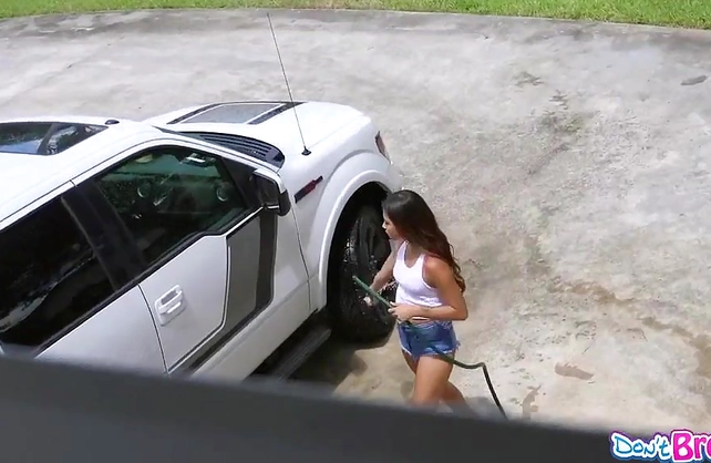 Neighbor`s daughter gives me a blowjob after a $100 donation!
