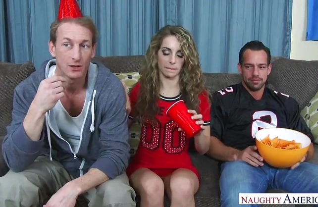 This teen slut sent her BF for cola to let his friend cum in her