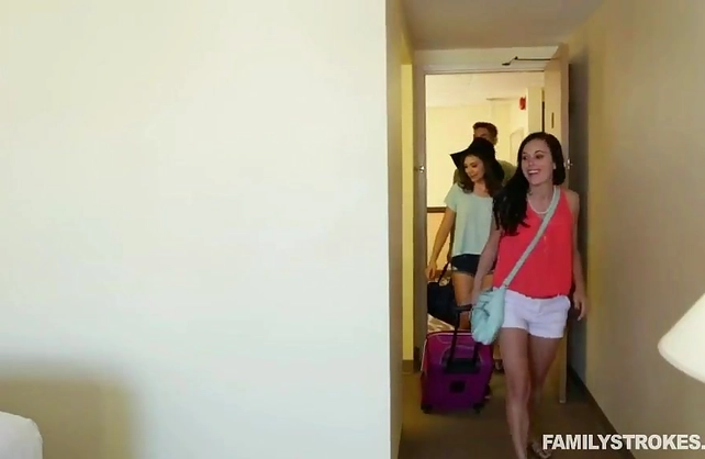My stepsister saw my cock and made me cum in her!