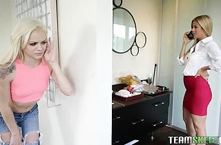 Hot naked woman tied, spanked and fucked by her stepdaughter for cheating on her dad