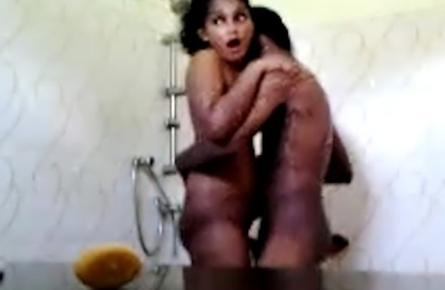 Indian couple get on a hardcore fucking in the shower and both love it