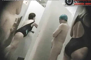 Spy camera planted in the women's shower will show you their bodies
