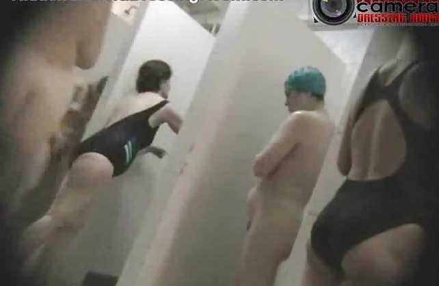 Spy camera planted in the women's shower will show you their bodies