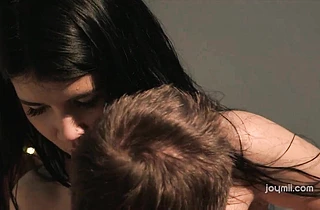 Naked brunette rides her step dad in the shower until he cums on her