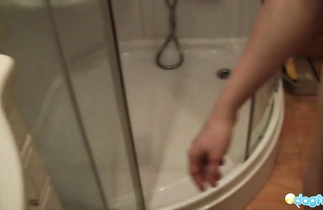 Exclusive POV nude porn in the shower with a cock sucking teen