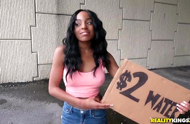 Ebony prostitute with natural boobs wants hundred dollars for naked sex