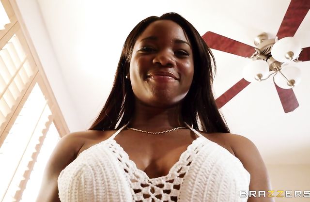 Ebony chick wakes up in right mood for morning fuck with naked BF