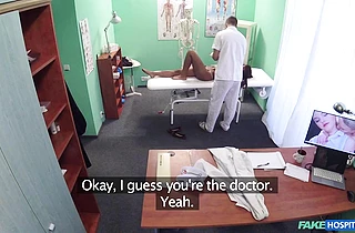 Fake doctor asks Ebony patient to get naked and fucks her on the table