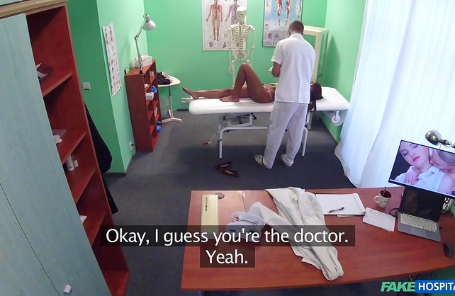 Fake doctor asks Ebony patient to get naked and fucks her on the table