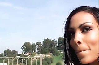 Ebony cock pushes boundaries of naked pussy humping obedient girl