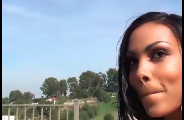 Ebony cock pushes boundaries of naked pussy humping obedient girl