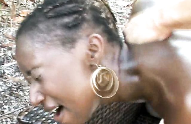 Ebony girl is naked so she allows rich man to score her for money