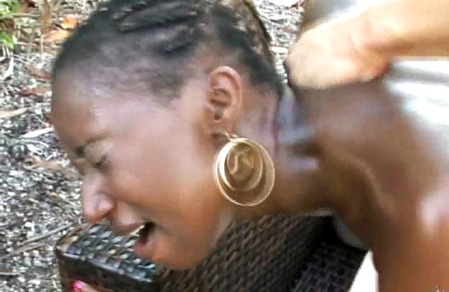 Ebony girl is naked so she allows rich man to score her for money