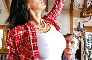 Seductive girl over forty with naked titties helps guy get rid of blue balls