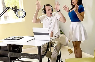 Sensual black girl got naked and nailed for destroying boyfriend's DJ stuff