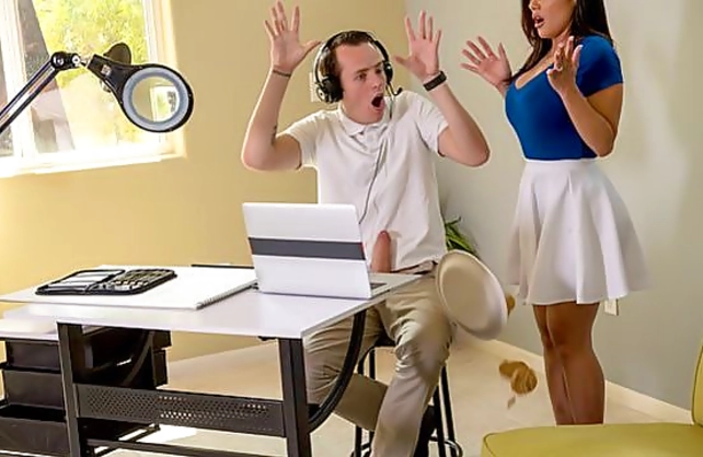 Sensual black girl got naked and nailed for destroying boyfriend's DJ stuff