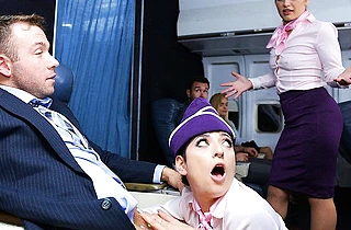 Handsome doctor has sneaky sex with naked girl who works as stewardess