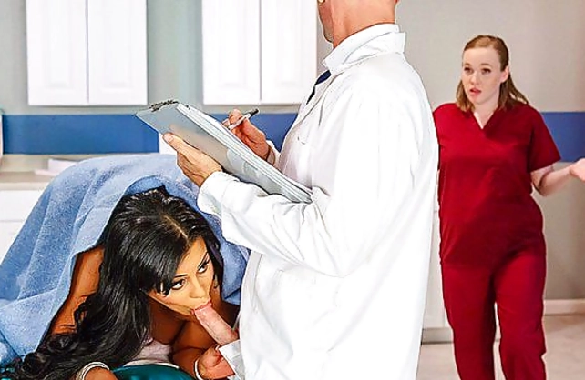 Girl gets tired of treatment and makes naked doc remember how it feels to fuck