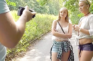Eyes of fucker are full of passion and desire when he is fucking naked girls