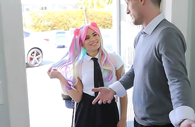Comely Asian girl loves anime and naked fuck with her best friend